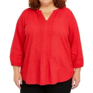 Soirée Pink Blouse (NWT) (Size: 2X)